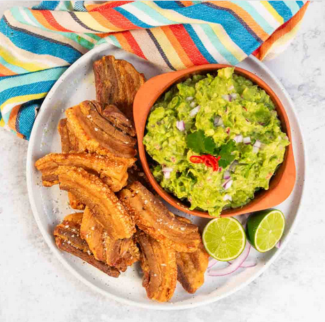 Chicharron with Guacamole