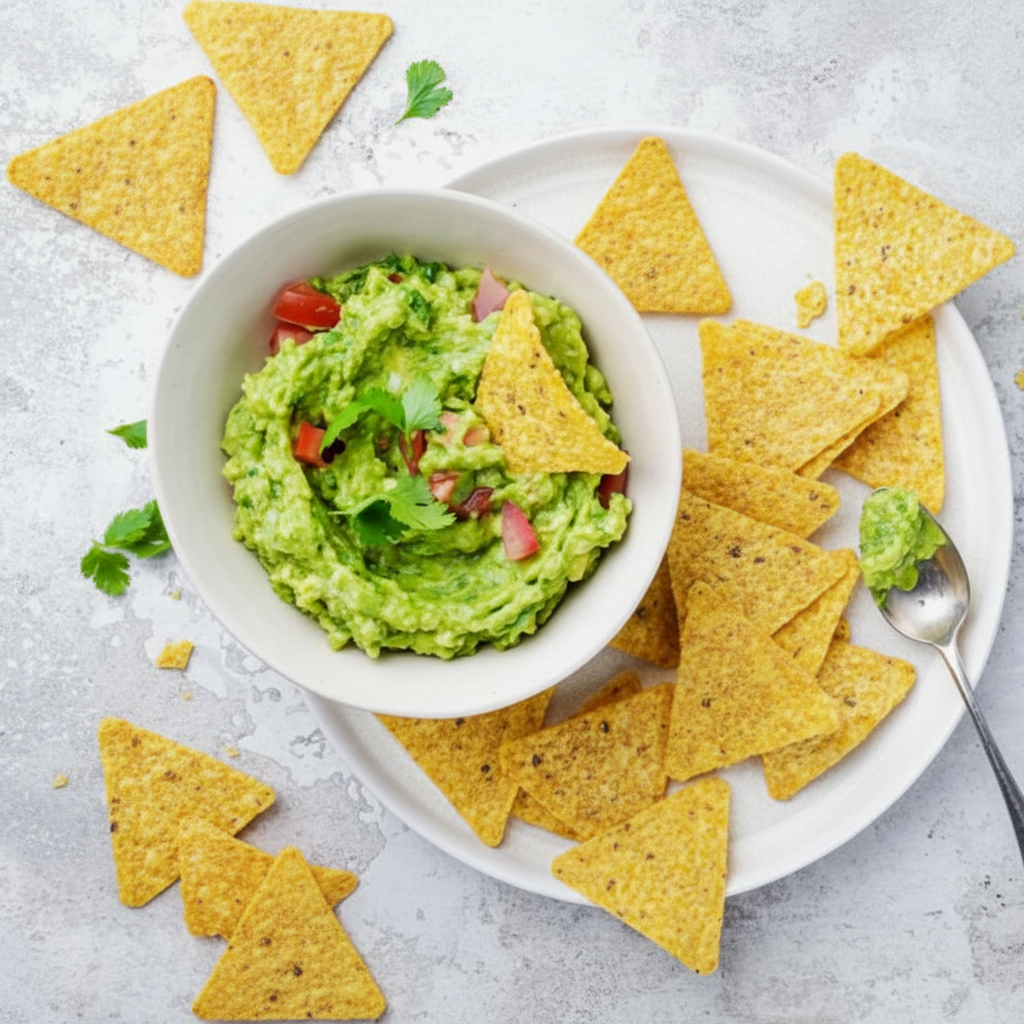 Totopo Chips with Guacamole